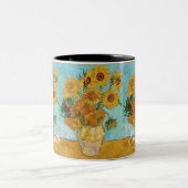 Van Gogh Sunflowers Yellow Flowers  Floral  ツートーンマグカップ (中央)