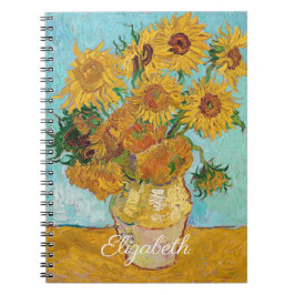 Van Gogh Sunflowers Yellow Flowers  Floral  ノートブック