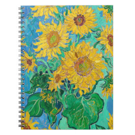 Van Gogh Sunflowers Yellow Flowers  Floral  ノートブック