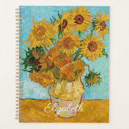 Van Gogh Sunflowers Yellow Flowers  Floral  プランナー手帳