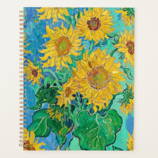 Van Gogh Sunflowers Yellow Flowers  Floral  プランナー手帳 (正面)