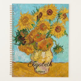 Van Gogh Sunflowers Yellow Flowers  Floral  プランナー手帳