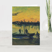 Van Gogh Sunset Arles - Vibrant Yellow River カード (正面)