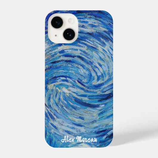 Van Gogh Swirling Blue Sky – Customizable iPhoneケース (裏面)
