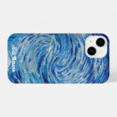Van Gogh Swirling Blue Sky – Customizable iPhoneケース (裏面横)