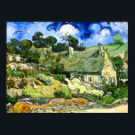 Van Gogh - Thatched Cottages at Cordeville ポスター<br><div class="desc">Thatched Cottages at Cordeville,  fine art painting by Vincent van Gogh,  1890</div>