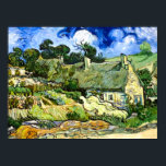 Van Gogh - Thatched Cottages at Cordeville ポスター<br><div class="desc">Thatched Cottages at Cordeville,  fine art painting by Vincent van Gogh,  1890</div>