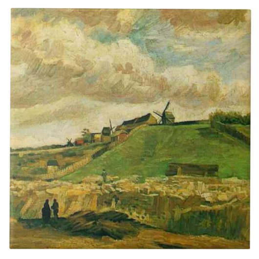 Van Gogh, The Hill of Montmarte タイル (正面)