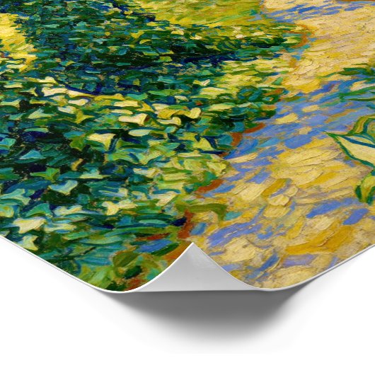 Van Gogh Trees with Ivy St Paul Hospital ポスター (角)