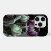 Van Gogh Tulips, Deep purple fanciful garden iPhoneケース (裏面横)