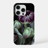 Van Gogh Tulips, Deep purple fanciful garden iPhoneケース (裏面)