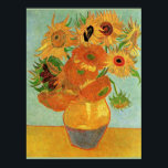 Van Gogh - Twelve Sunflowers ポスター<br><div class="desc">Vincent van Gogh's famous painting,  Still Life Vase with Twelve Sunflowers.</div>