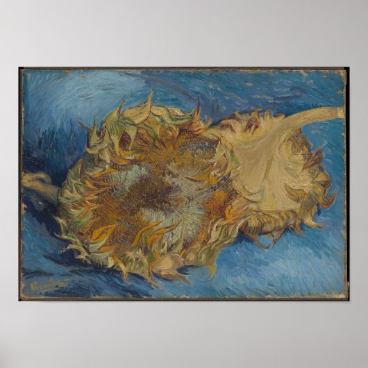 Van Gogh Two Sunflowers Original Art Masterpiece  ポスター (正面)