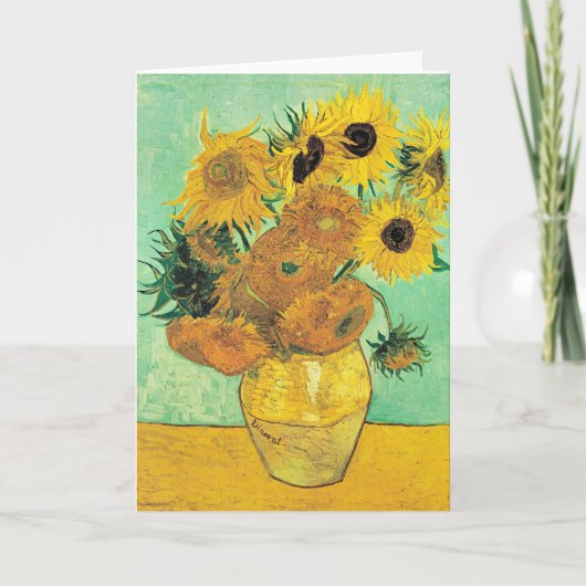 Van Gogh - Vase with 12 Sunflowers カード (正面)