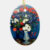 Van Gogh - Vase with Poppies, セラミックオーナメント (裏面)