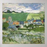 Van Gogh - View Of Auvers ポスター<br><div class="desc">View Of Auvers by Vincent Van Gogh. For more poster-ready images from Zedign Art Series Book 38 "Vincent Van Gogh - Paintings & Drawings Vol 3",  visit https://books.zedign.com/zas/38.html</div>