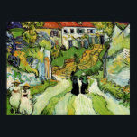Van Gogh - Village Street and Steps in Auvers ポスター<br><div class="desc">Van Gogh - Village Street and Steps in Auvers.</div>