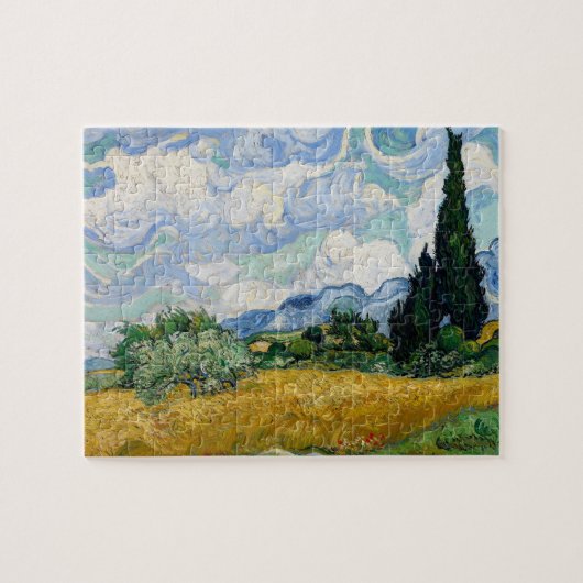 Van Gogh Wheat Field with Cypresses ジグソーパズル (横)