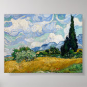 Van Gogh Wheat Field with Cypresses ポスター (正面)