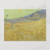 van Gogh Wheat Stacks with Reaper Yellow & Green ポストカード (正面)