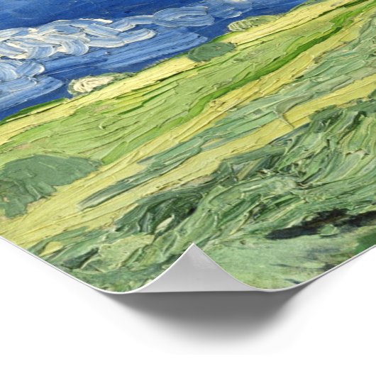 Van Gogh - Wheatfield Under Thunderclouds ポスター (角)