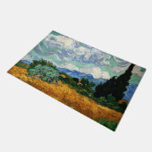 Van Gogh - Wheatfield with Cypress Tree ドアマット (アングル)