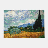 Van Gogh - Wheatfield with Cypress Tree ドアマット (正面)