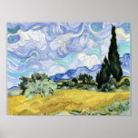 Van Gogh - Wheatfield with cypresses ポスター<br><div class="desc">Wheatfield with Cypresses,  famous painting by Vincent van Gogh</div>