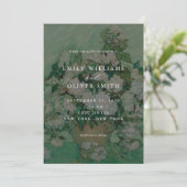 Van Gogh White Rose Flowers Floral Wedding 招待状 (スタンド正面)