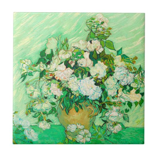 Van Gogh White Roses タイル (正面)