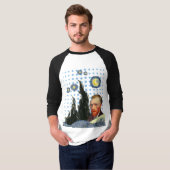  Van Gogh with every star I see, stars face art  Tシャツ (正面フル)