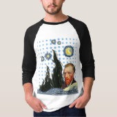  Van Gogh with every star I see, stars face art  Tシャツ (正面)