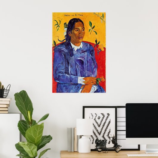Van Gogh - Woman with a Flower ポスター (ホームオフィス)