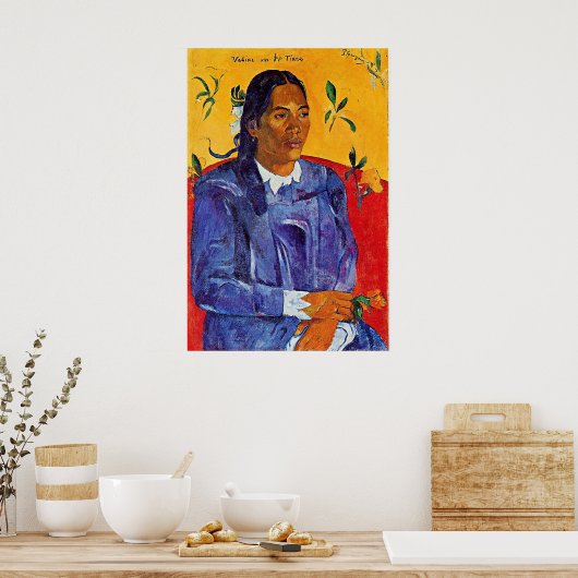 Van Gogh - Woman with a Flower ポスター (キッチン)