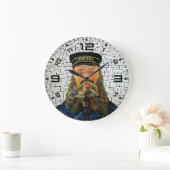 Van Gogh x Mondrian Art Fusion Wall Clock ラージ壁時計 (ホーム)