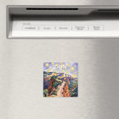 Van Gogh Zion Angels Landing Hiking Trail Custom マグネット (インサイチュ (食洗機))