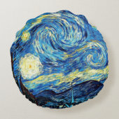 Van Gogh's famous painting, Starry Night, ラウンドクッション (裏面)