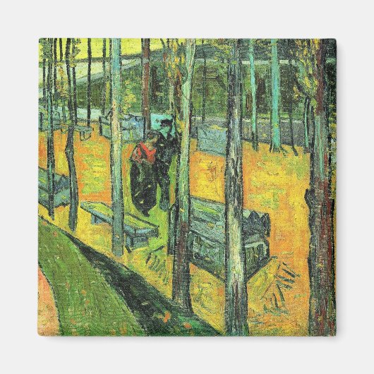 Van Gogh's painting, Alychamps, Autumn マグネット (正面)