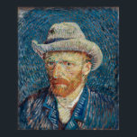 Van Gogh's Self-Portrait with Grey Felt Hat ポスター<br><div class="desc">Self-Portrait with Grey Felt Hat by Vincent van Gogh (1887).</div>