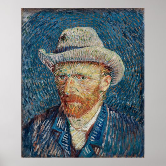 Van Gogh's Self-Portrait with Grey Felt Hat ポスター (正面)