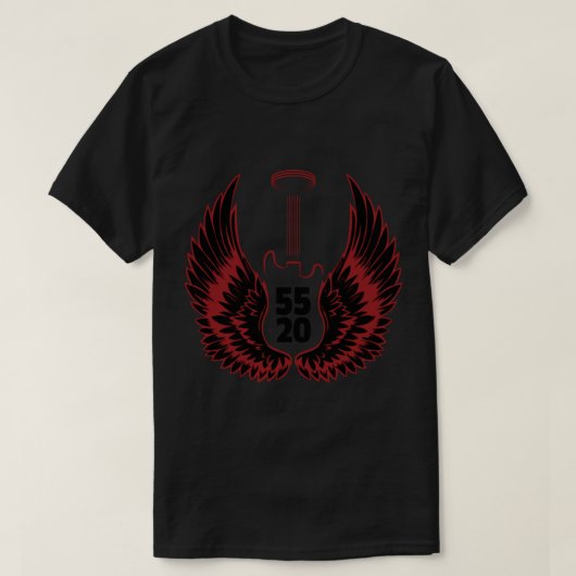 Van Halen 5520ギターブラック Tシャツ (デザイン正面)