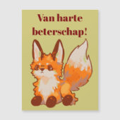 Van harte beterschap, Fox, vos Magnetische kaart (正面)