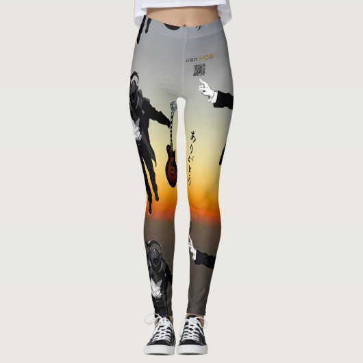 van HOB, leggings, Guitar Fan, Sunset, レギンス (正面)