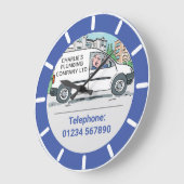 Van Large Cloc社名のスモールビジネス ラージ壁時計 (傾斜)