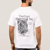 Van Leer Illustrated、Inc.のトラのTシャツ Tシャツ (裏面)