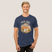 Van Life Adventure Paws T-Shirt トライブレンドＴシャツ (正面全面)