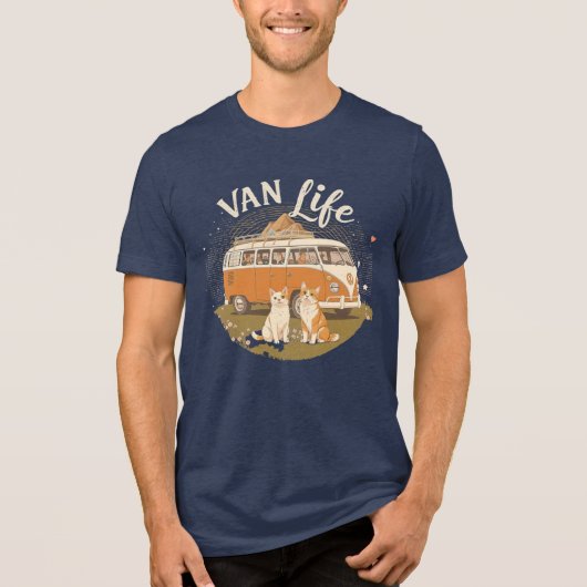 Van Life Adventure Paws T-Shirt トライブレンドＴシャツ (正面)