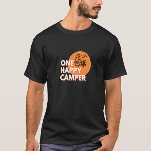 Van Life Camping Camper Travel Bus Nature Adventur Tシャツ (正面)