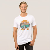 Van Life Paws & Adventure T-Shirt トライブレンドＴシャツ (正面全面)