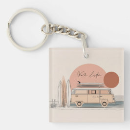 Van Life Surf Van – Retro Beach Camper Aesthetic キーホルダー